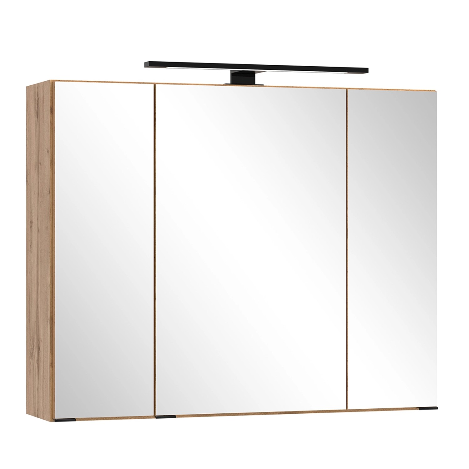 Held Möbel Waschtisch-Set Keramikbecken Weiß 200 x 80 x 47 cm Eiche 2-tlg._5