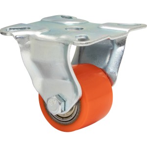 Wagner Transportgeräte-Bockrolle Mini mit orangefarbener Soft-Lauffläche, Tragkraft 100 kg.