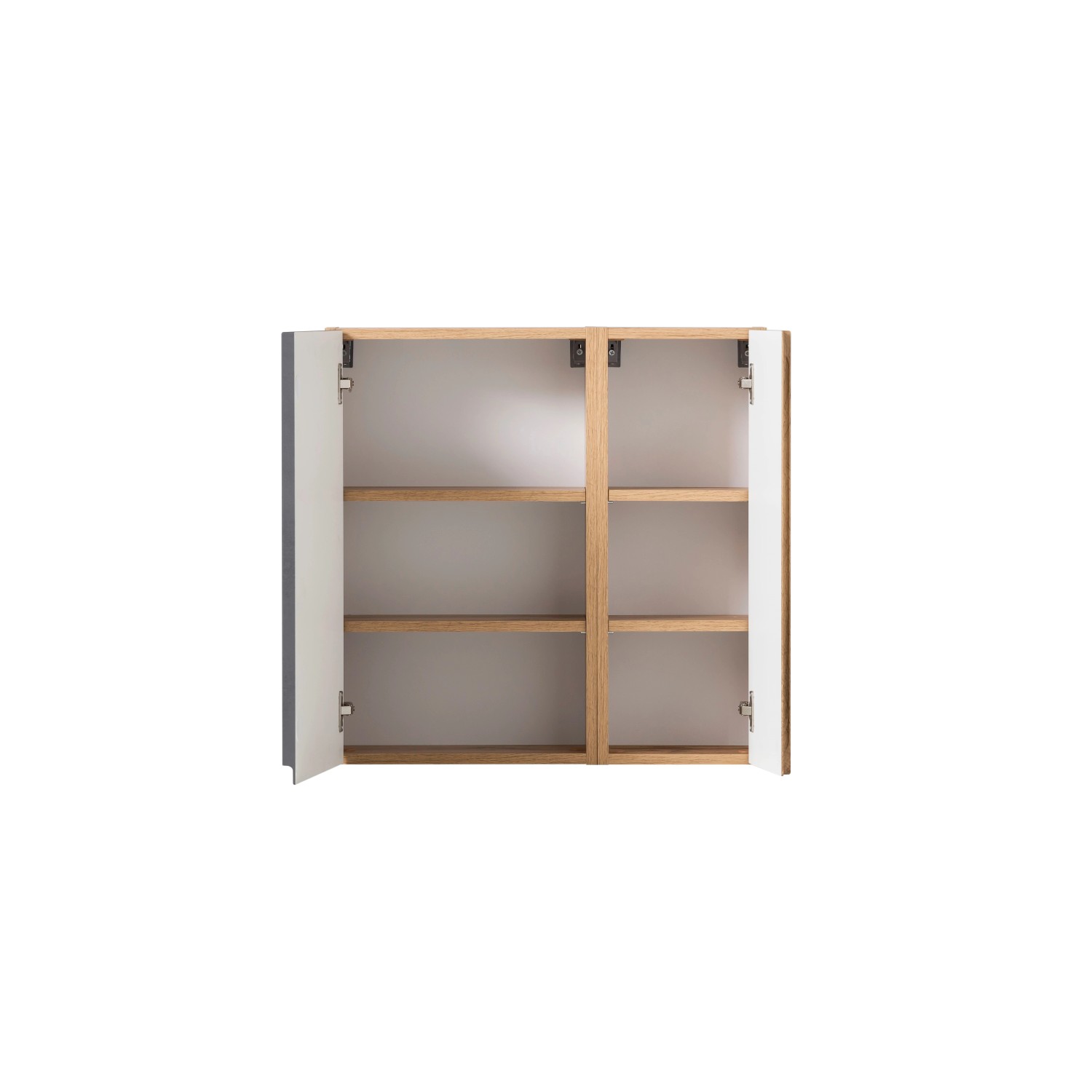 Offener Held Möbel Hängeschrank Ancona, 65 cm, matt Grau-Wotaneiche, mit Einlegeböden.