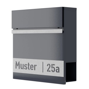 Heidemann Briefkasten DESIGNline BK3 inkl. Personalisierung Anthrazit