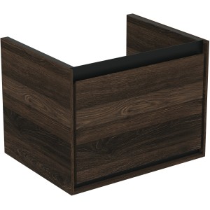 Ideal Standard Connect Air Waschbeckenunterschrank, Holzoptik dunkel, 53 cm breit.