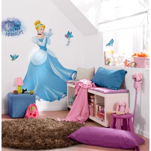 Selbstklebende Cinderella Fototapete im Kinderzimmer, 127x200 cm.