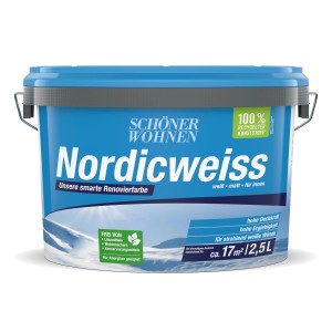 Schöner Wohnen Renovierfarbe Nordicweiss 2,5 l Weiß