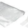 Flachkrepp Klebeband-Set mit 2 Rollen und Abdeckfolie für Malerarbeiten.