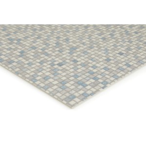 Andiamo PVC-Belag Mosaikoptik Artifact 400 cm Blau-Silber Meterware