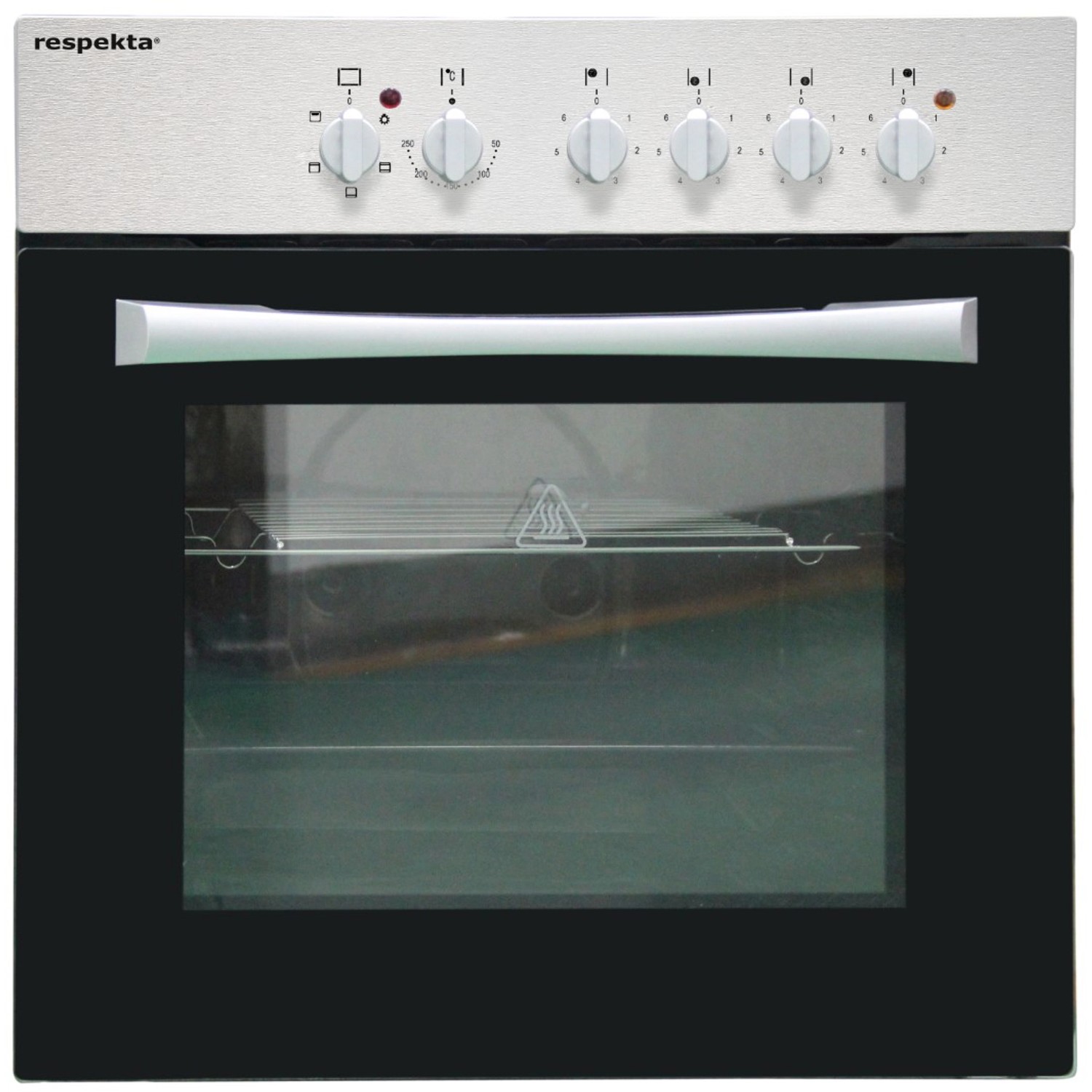 Respekta Einbauherd für Küchenzeile KB300ESSC mit Glaskeramikkochfeld, Edelstahloptik.