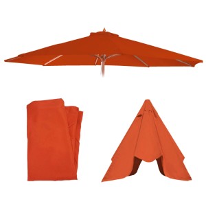 MCW Ersatzbezug für Sonnenschirm Lissabon, orange, Ø 3,5m, Polyester, 8 Streben