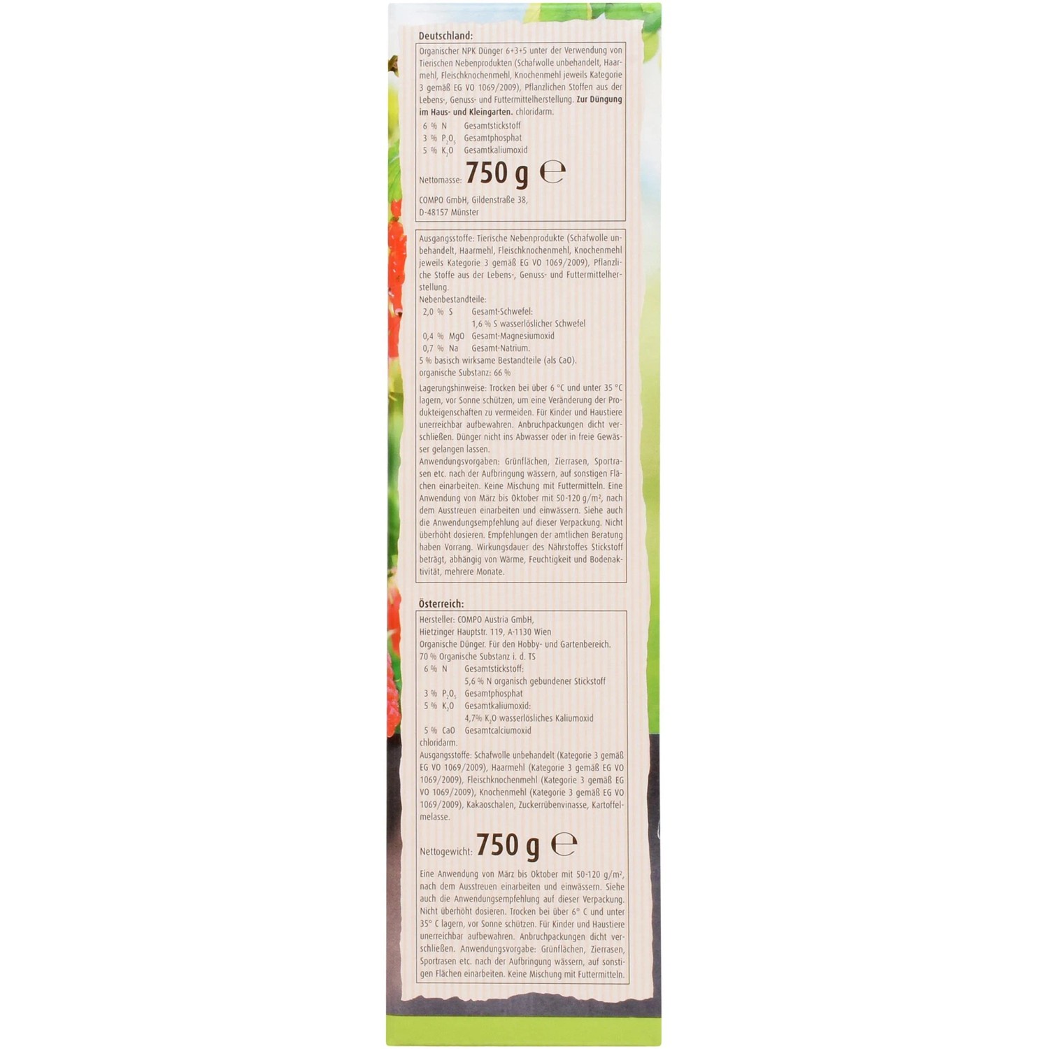 Compo Bio Beeren Langzeit-Dnger mit Schafwolle 750 g kaufen bei OBI