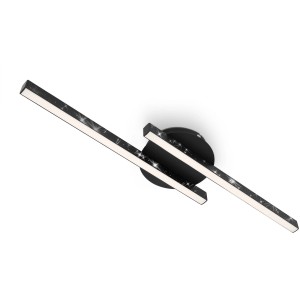 Brilo LED-Deckenleuchte Rey 2-flammig Schwarz