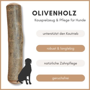 Supravit Olivenholz Größe L  Kauspielzeug für Hunde