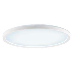 Weiße LED-Deckenleuchte Avola mit CCT-Funktion, dimmbar und mit Fernbedienung.