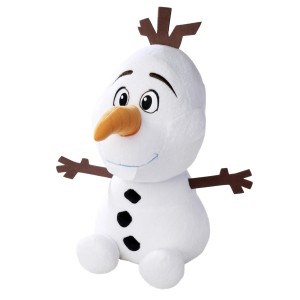 Weiße Disney Plüschfigur Olaf, 41 cm, aus Die Eiskönigin, Weihnachtsdeko.