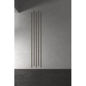 Denpanels Sticks Linoleum Pebble, 4 Paneele mit Klebeband, MDF Schwarz, 240 cm.