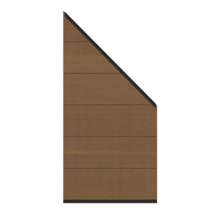 Zaun-Anschluss-Set System WPC Platinum XL 184 x 91 x 94 cm Braun-Anthrazit