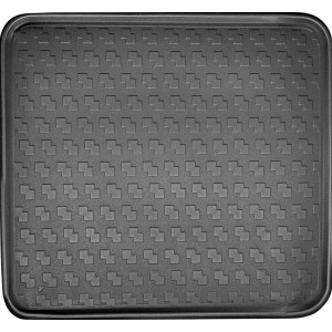 Schwarze Cartec Kofferraum-Schalenmatte, 90x100 cm, rutschfest und ölresistent für PKW Innenausstattung.