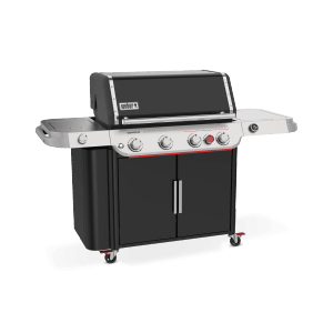 Weber Genesis EP-435W GBS Gasgrill, schwarz, mit 4 Brennern, Sear Zone und geschlossenem Unterschrank.