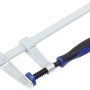 LUX Schraubzwinge 150x50 mm aus Druckguss mit blau-schwarzem Comfort-Griff.