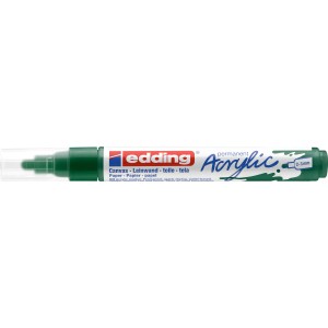 Edding 5100 Acrylmarker in Moosgrün mit mittlerer Rundspitze für Leinwand und Papier.