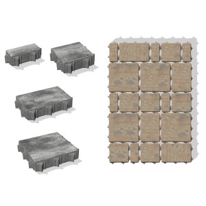 Premac Pflaster Klasiko Hydro Beige-Natur Mehrformat, Betonpflastersteine für versickerungsfähige Flächen.