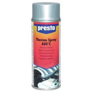 Presto Thermo-Lackspray Schwarz, hitzebeständig bis 600°C, 400ml Dose.