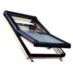 Roro Holz-Dachfenster KB3.1 VSG 74 cm x 140 cm Kiefer