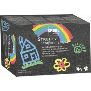 Kreul Streety Straßenmalfarbe 6er Set 200 ml