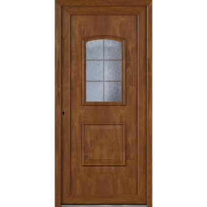 Roro Haustür OKE 1101 Kunststoff Weiß-Golden Oak 100 cm x 200 cm DIN L