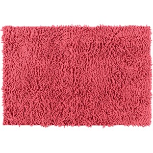 Wenko Badematte Chenille, 50x80 cm, Koralle: Weicher, hochfloriger Badteppich für Ihr Badezimmer.