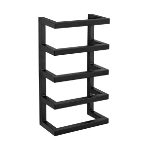 Wenko Handtuchregal Fondiro, schwarz matt, aus lackiertem Stahl für Bad und Gäste-WC.