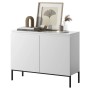 Selsey Sideboard Bemmi 100 cm Weiß mit Schwarzen Beinen_4