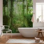 Komar Vliesfototapete Greenhouse (200x250cm) mit grünem Gewächshaus-Motiv im Badezimmer.