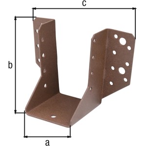 Alberts Duravis Balkenschuh Typ A, rostbraun, duplexbeschichtet, 60x100 mm, zur Verbindung von Holzbalken.