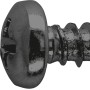 Schwarze Linsenkopf Universalschraube, Ø 4,2 x 13 mm, mit Kreuzschlitz (PH-Antrieb).