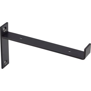 Schwarze Industrial-Konsole im 2er-Set, 11x21 cm, für Regale & Regalböden.