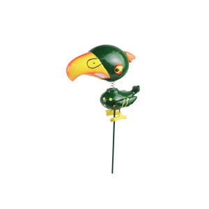 Deko-Gartenstecker Tukan, 50cm, aus Kunststoff mit Wackeleffekt für den Garten.