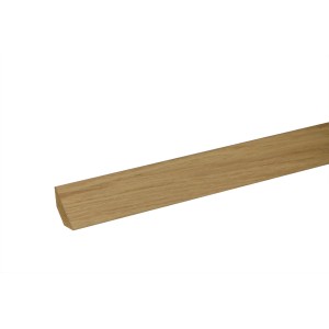 Sockelleiste Eiche lackiert, 27,5x27,5x2400 mm. Holzleiste für den Innenbereich.