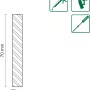 FN Neuhofer Flachleiste aus Fichte/Kiefer, astrein, roh, 10x70x2400 mm.