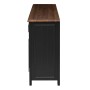okwish Sideboard mit Stauraum Wohnzimmer 160x35x76cm Schwarz_10
