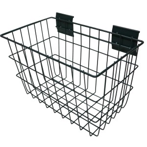 Ar Shelving Stahlgitterkorb Rivet, anthrazitgrau, zur Montage an Rivet Regalen.