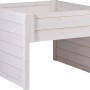 Weiße Dobar Mährobotergarage mit Pflanzkasten aus Holz, 56x73x79cm.