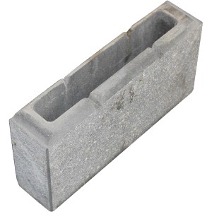 Diephaus Mauerstein Lessia Quarzit, grauer Hohlstein für Mauersysteme.