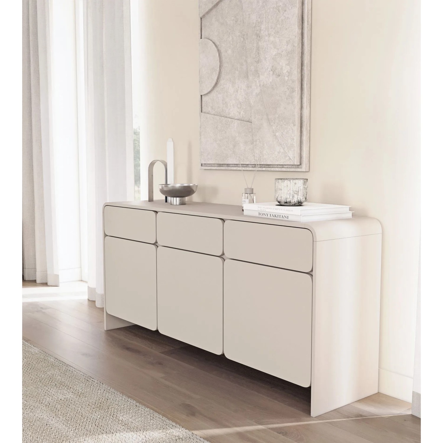 Selsey Sideboard Lummo Dreitürig mit Drei Schubladen 156 cm Kaschmir_3