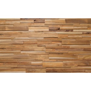 Rebel of Styles Holzverblender UltraWood Firenze XL, braune Teakholz Wandverkleidung.