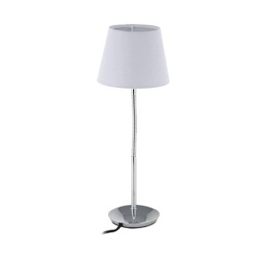 Relaxdays Tischlampe Eisen Polyester Weiß Flexibel 47 cm x 17 cm 0,7 kg