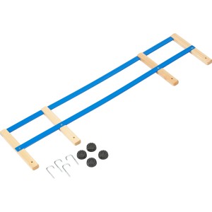 Holz-Rodellehne Blau-Braun FSC®