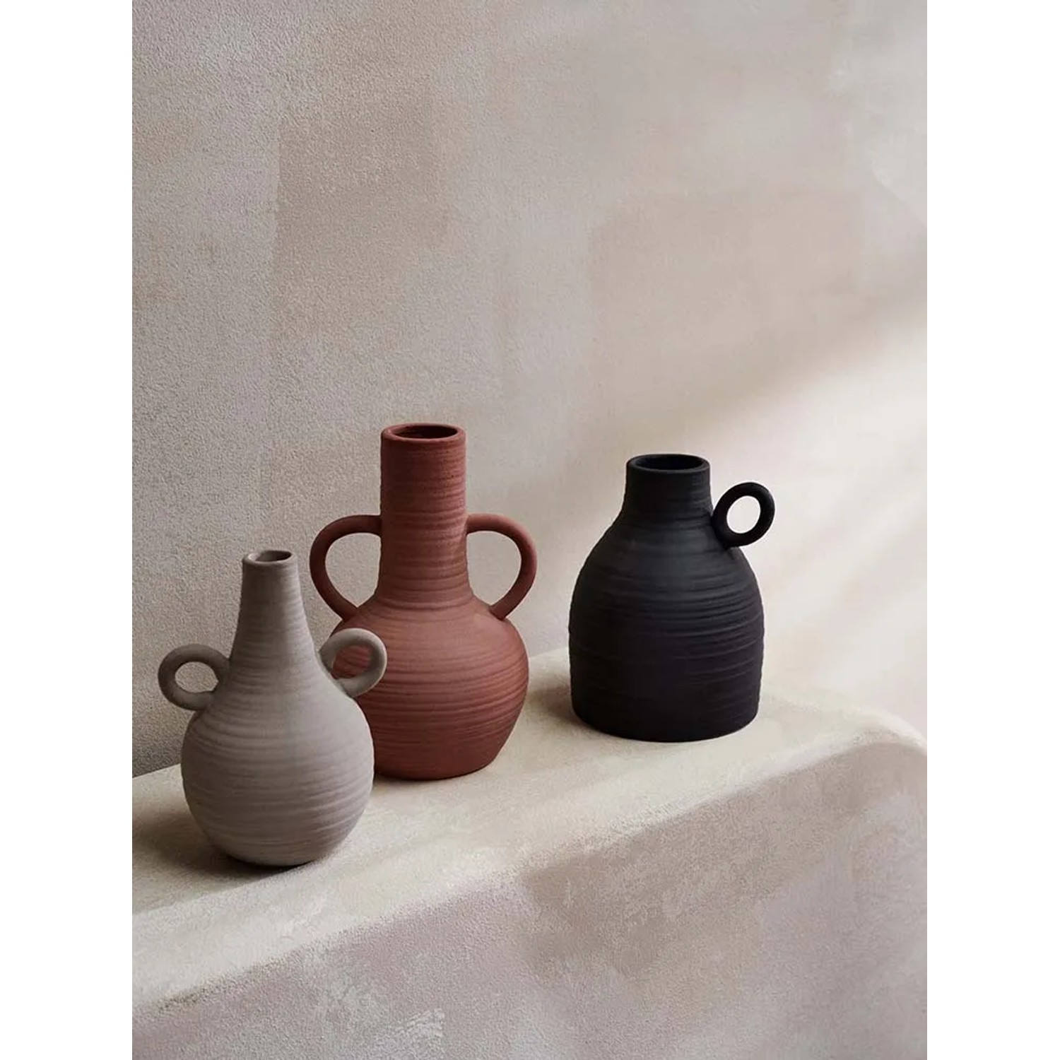 Steingut-Vase Ancient Secrets 13,2 cm x 12,7 cm x 16,5 cm Schwarz kaufen bei OBI
