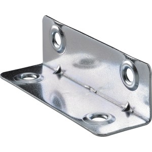 Hettich Längswinkel, 67x20x20 mm, Stahl verzinkt, Verbindungsbeschlag mit Löchern.