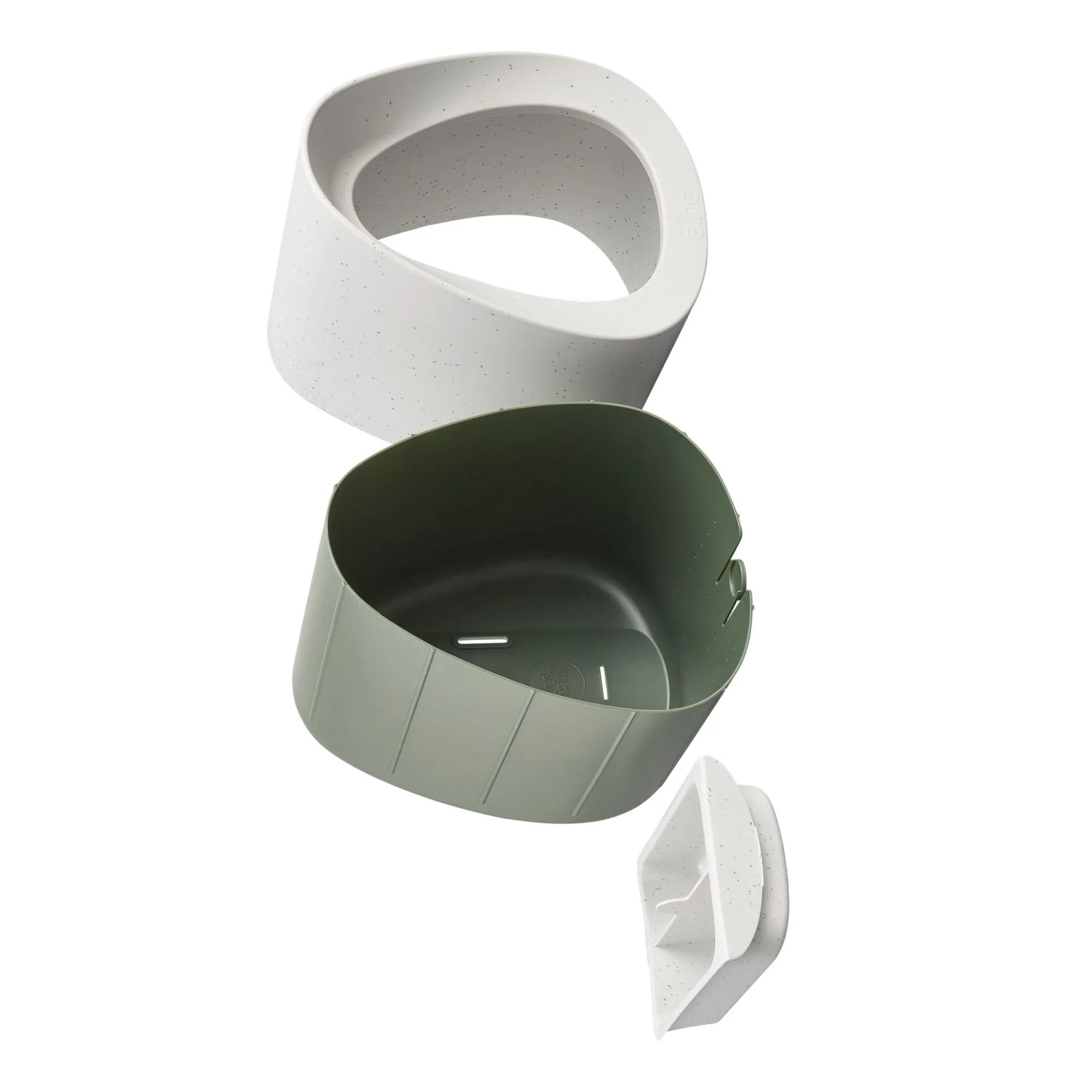 Elho Vogelfutterhaus Essential 18 cm Grau, zerlegt. Modernes Design für Garten & Balkon.