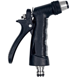 Geka plus Pistolenspritzdüse mit Stecksystem und Anschlussstecker für Gartenschläuche.
