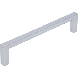 Glänzend verchromter Siro Möbelgriff aus Metall, Lochabstand 128 mm.